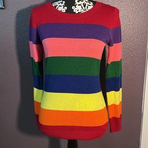 New York & Company Bright Rainbow Sweater - XS